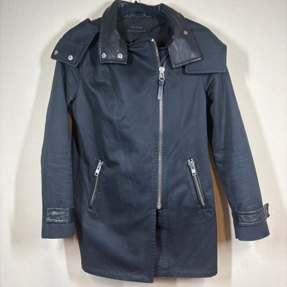 Mackage Darby Coat Trench Style Coat M Black Urban Minimalist Contemporary Edgy